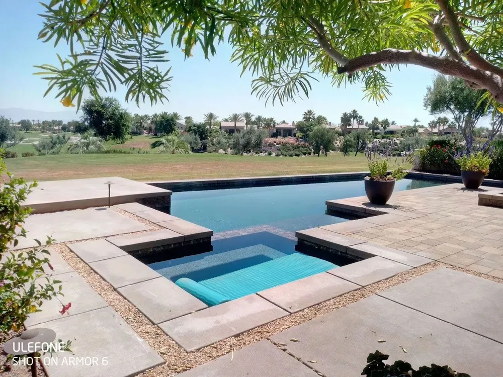 Coachella Valley custom pool built by Shark Pools